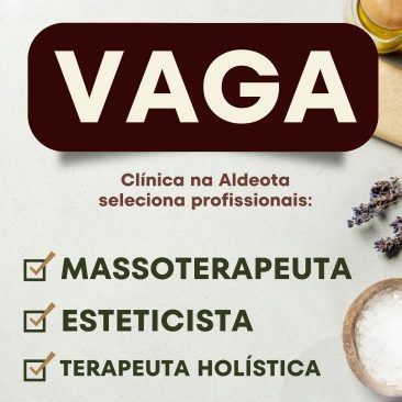 Vaga para Terapeuta Vida Massoterapia